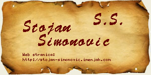 Stojan Simonović vizit kartica